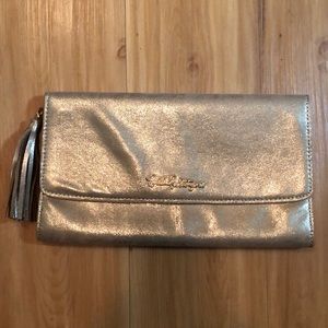 Lilly Pulitzer gold Clutch purse